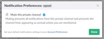 Muting non-essential channels