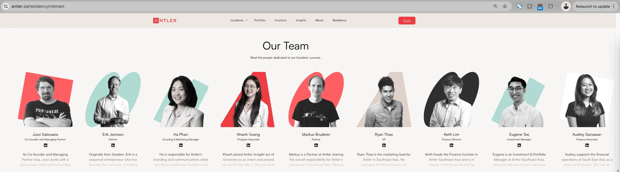 Antler team in Vietnam as of 5th June 2025.
